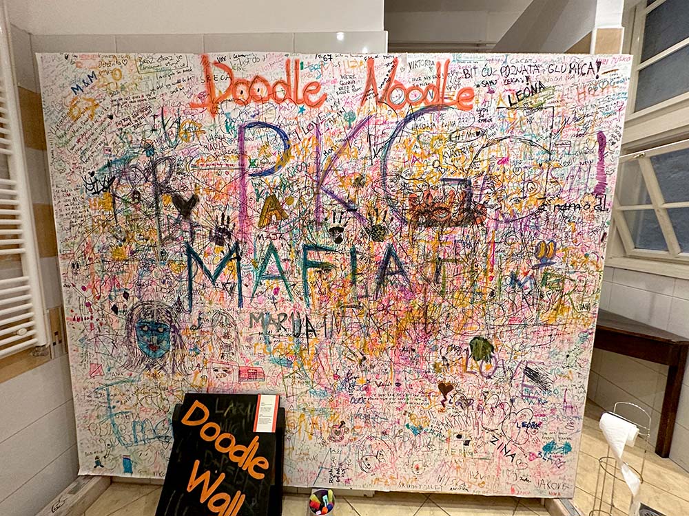 Zagreb Museum Unfinished Art Doodle Wall