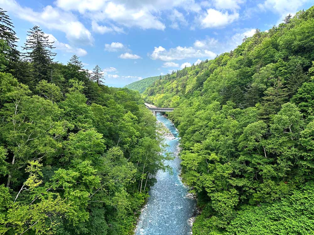 Hokkaido Furano Shirahige Waterfall River