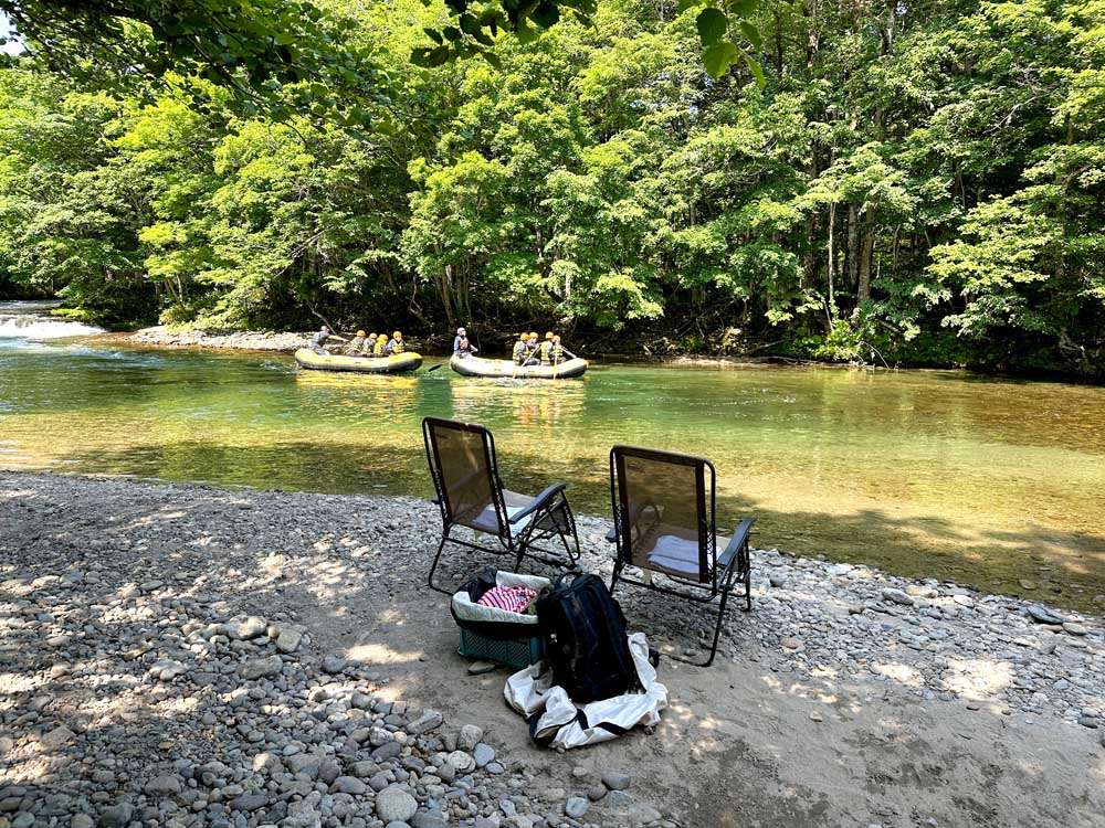 Hokkaido Furano Sorachi River Rafting Chairs
